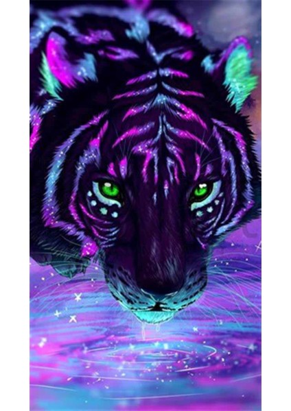 Sihirli Kaplan Pixart Sanat Elmas Mozik Tablo Daimond Türkiye 38*63