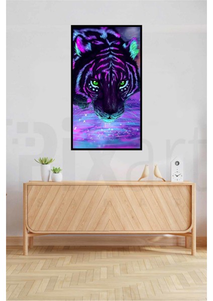 Sihirli Kaplan Pixart Sanat Elmas Mozik Tablo Daimond Türkiye 38*63 fiyatları