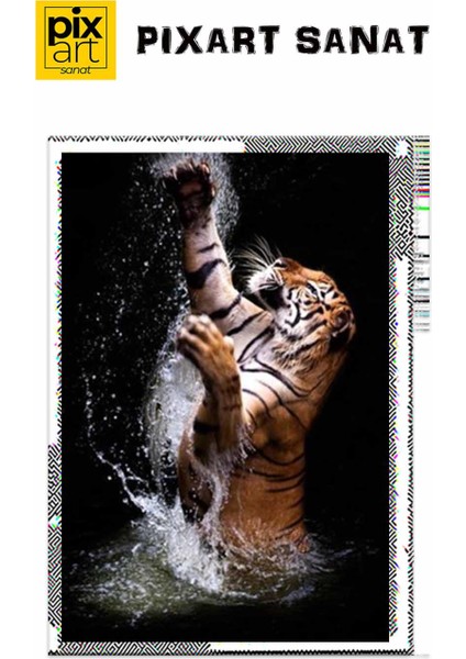 Kuyudaki Kaplan Pixart Sanat Elmas Mozik Tablo Daimond Türkiye 42*62 fırsatları