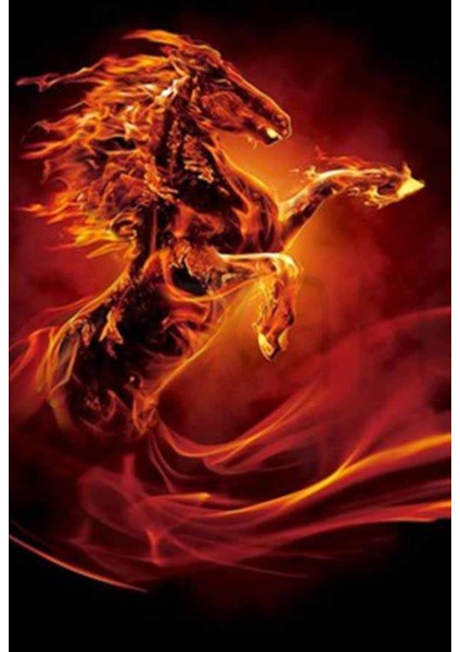 Ateşten At Pixart Sanat Elmas Mozik Tablo Daimond Türkiye 40*58