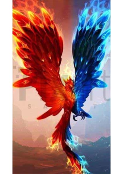 Zıtların Anka Kuşu Pixart Sanat Elmas Mozik Tablo Daimond Türkiye 43*76