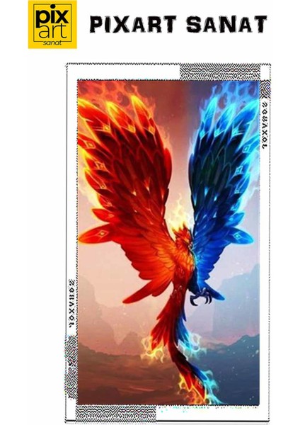 Zıtların Anka Kuşu Pixart Sanat Elmas Mozik Tablo Daimond Türkiye 43*76