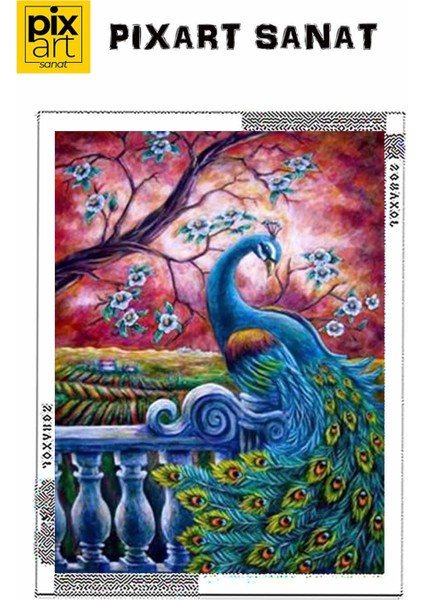 Mavi Güzeli Tavus Kuşu Pixart Sanat Elmas Mozik Tablo Daimond Türkiye 45*60 fırsatları