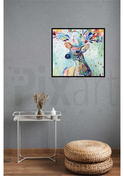 Renkli Geyik Pixart Sanat Elmas Mozik Tablo Daimond Türkiye 58*53 modelleri