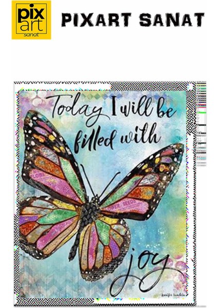 Renkli Kelebek Pixart Sanat Elmas Mozik Tablo Daimond Türkiye 48*60 fırsatları