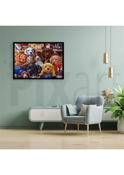 Renkli Dostlar Pixart Sanat Elmas Mozik Tablo Daimond Türkiye 57*42 fiyatları