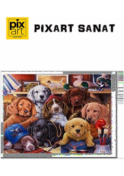 Renkli Dostlar Pixart Sanat Elmas Mozik Tablo Daimond Türkiye 57*42 fırsatları