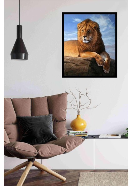 Zirvedeki Aslan Pixart Sanat Elmas Mozik Tablo Daimond Türkiye 43*53