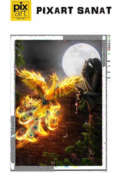 Dolunay ve Ankakuşu Pixart Sanat Elmas Mozik Tablo Daimond Türkiye 53*76 fırsatları