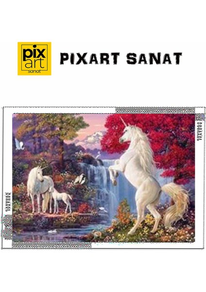 Ormanın Gizli Köşelerindeki Unicornlar Pixart Sanat Elmas Mozik Tablo Daimond Türkiye 72*52 fırsatları