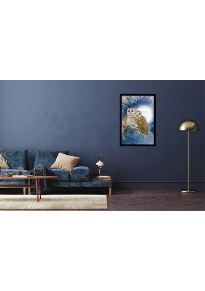 Mutlu Baykuş Ailesi Pixart Sanat Elmas Mozik Tablo Daimond Türkiye 43*60 fiyatları