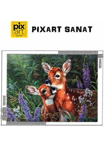 Sazlıktaki Ceylanlar Pixart Sanat Elmas Mozik Tablo Daimond Türkiye 57*42 fırsatları