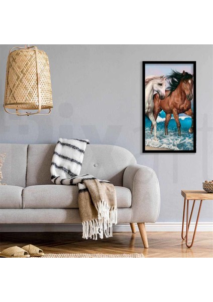 Serinliyen Atlar Pixart Sanat Elmas Mozik Tablo Daimond Türkiye 30*53 modelleri
