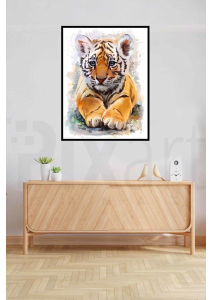 Minik Kaplan Pixart Sanat Elmas Mozik Tablo Daimond Türkiye 42*54 fiyatları