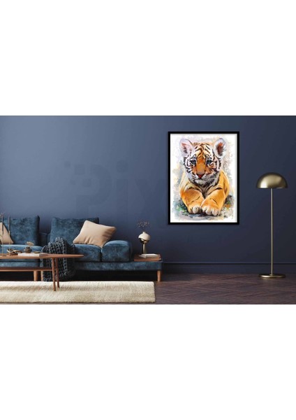 Minik Kaplan Pixart Sanat Elmas Mozik Tablo Daimond Türkiye 42*54 modelleri