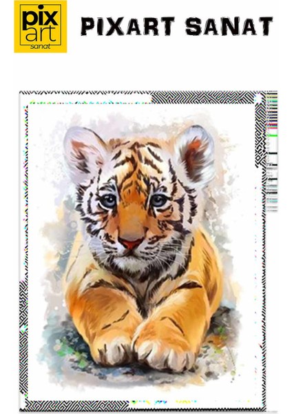 Minik Kaplan Pixart Sanat Elmas Mozik Tablo Daimond Türkiye 42*54 fırsatları