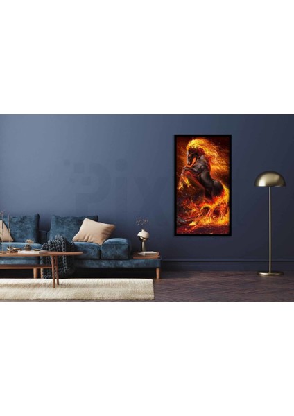 Ateşten Var Olan At Pixart Sanat Elmas Mozik Tablo Daimond Türkiye fiyatları