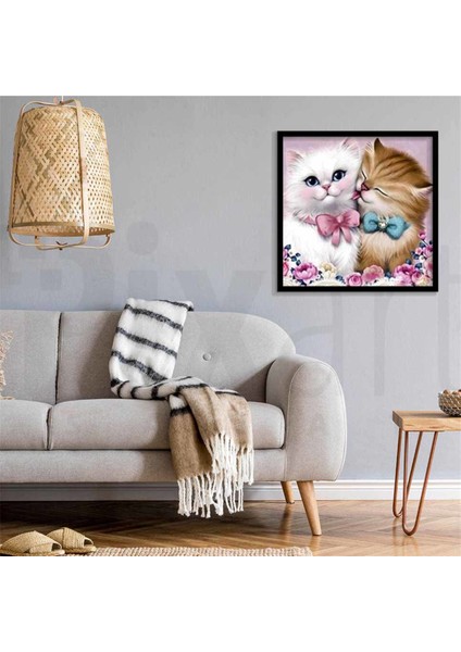 Yavru Kedicikler Pixart Sanat Elmas Mozik Tablo Daimond Türkiye 58*58 fiyatları