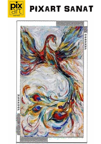 Renkli Anka Pixart Sanat Elmas Mozik Tablo Daimond Türkiye 48*83 fırsatları
