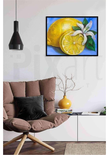 Limon ve Çiçeği Pixart Sanat Elmas Mozaik Tablo Diamond Türkiye 53*41 fiyatları