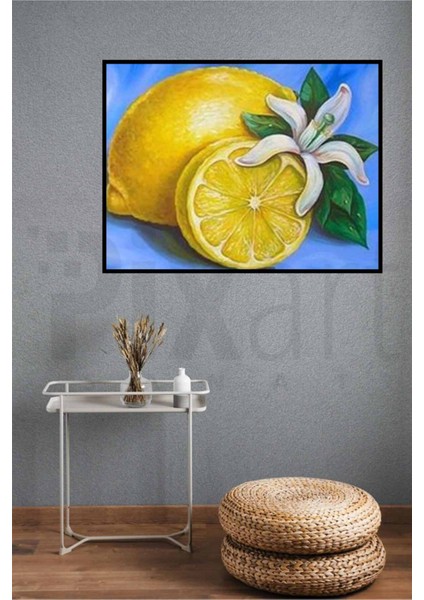 Limon ve Çiçeği Pixart Sanat Elmas Mozaik Tablo Diamond Türkiye 53*41 modelleri
