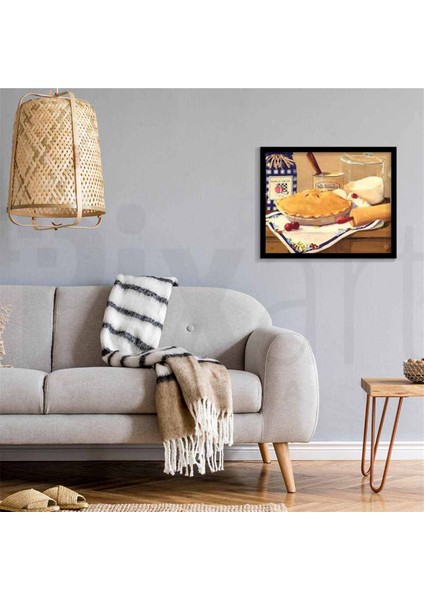 Vişneli Turta Pixart Sanat Elmas Mozaik Tablo Diamond Türkiye 61*51 modelleri