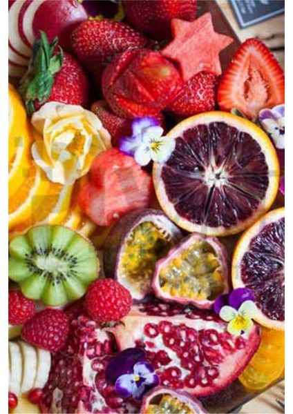 Meyve Festivali 51 x 81 Elmas Mozaik Tablo