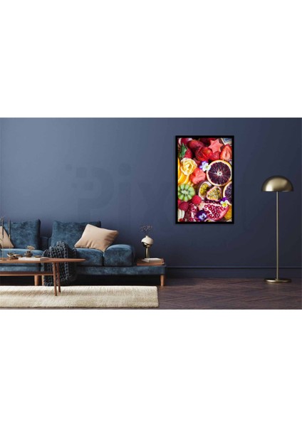 Meyve Festivali 51 x 81 Elmas Mozaik Tablo modelleri