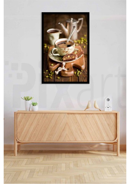 Kahve Ve Kurabiye 40 x 60 Elmas Mozaik Tablo fiyatları