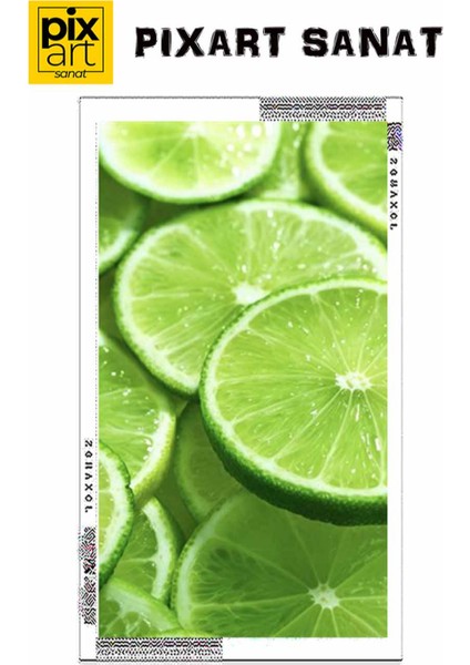 Lime Dilimleri 40 x 60 Elmas Mozaik Tablo