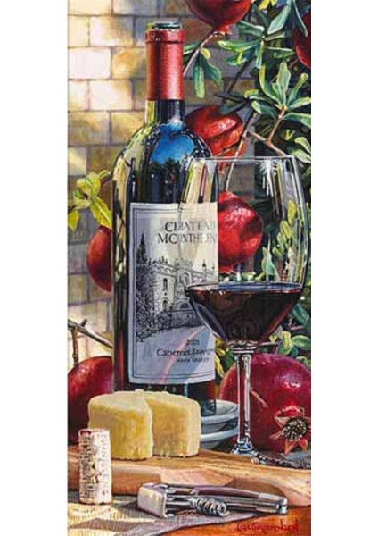 Sarap Ve Peynir 30 x 51 Elmas Mozaik Tablo