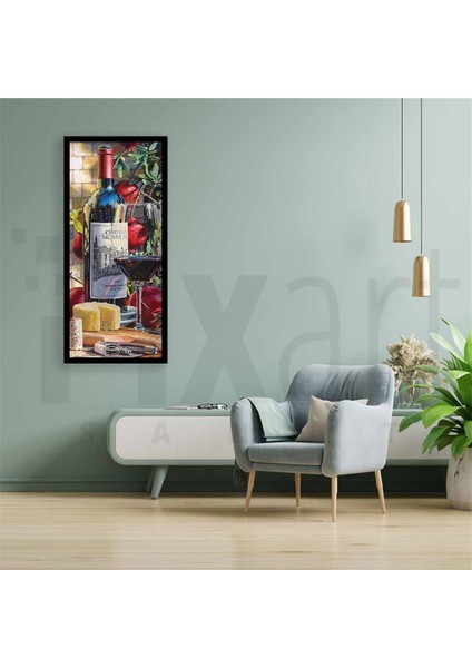 Sarap Ve Peynir 30 x 51 Elmas Mozaik Tablo modelleri