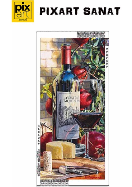 Sarap Ve Peynir 30 x 51 Elmas Mozaik Tablo fırsatları