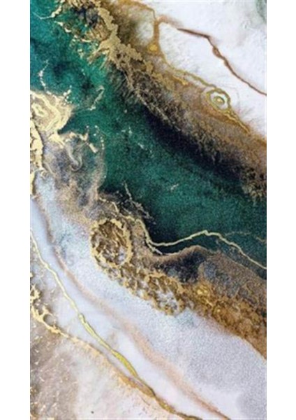 Yeşil Altın Sarısı Uyumu PixArt Sanat Elmas Mozaik Tablo Diamond Türkiye 50*88