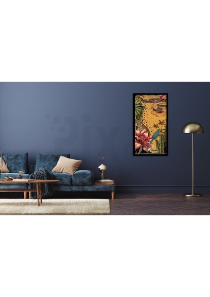 Çiçek Leopar Pixart Sanat Elmas Mozaik Tablo Diamond Türkiye 32*55 fiyatları