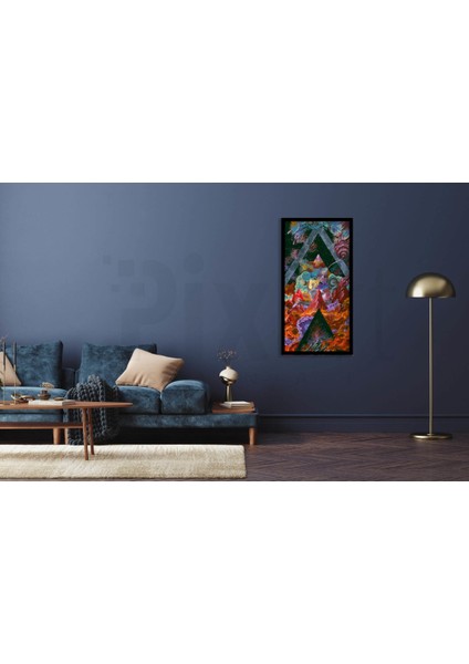 Soyut Desen 37 x 69 Elmas Mozaik Tablo fiyatları