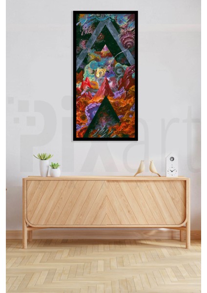 Soyut Desen 37 x 69 Elmas Mozaik Tablo modelleri