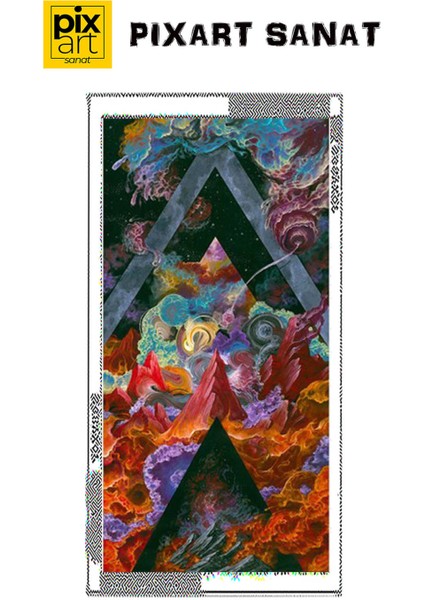 Soyut Desen 37 x 69 Elmas Mozaik Tablo fırsatları