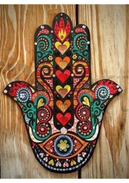 Desenli Fatma Ananın Eli Pixart Sanat Elmas Mozaik Tablo Diamond Türkiye 48*63