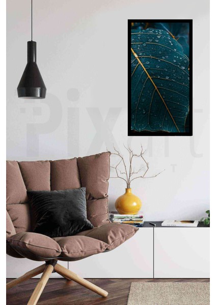 Yesil Ve Altin Renkli Yaprak 40 x 60 Elmas Mozaik Tablo fiyatları