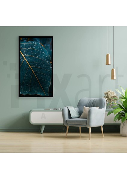 Yesil Ve Altin Renkli Yaprak 40 x 60 Elmas Mozaik Tablo modelleri