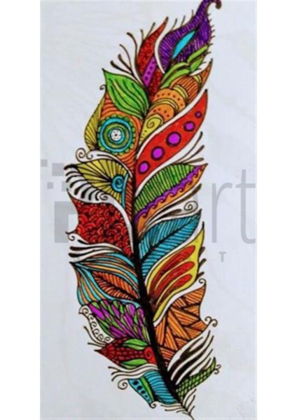 Renkli Desenlerden Oluşan Tüy Pixart Sanat Elmas Mozaik Tablo Diamond Türkiye 38*71
