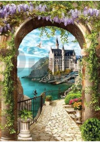 Sarmaşıklı Sütün Pixart Sanat Elmas Mozaik Tablo Diamond Türkiye 43 x 61 cm