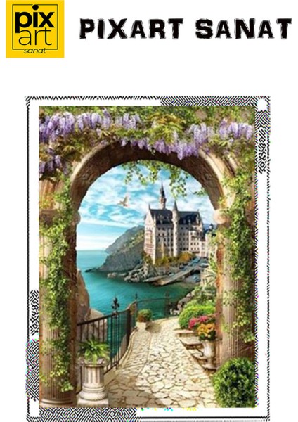 Sarmaşıklı Sütün Pixart Sanat Elmas Mozaik Tablo Diamond Türkiye 43 x 61 cm fırsatları