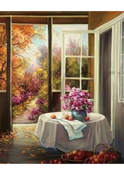 Sonbahar Manzarası Pixart Sanat Elmas Mozaik Tablo Diamond Türkiye 51*64
