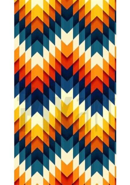 Renkli Desen 38 x 69 Elmas Mozaik Tablo