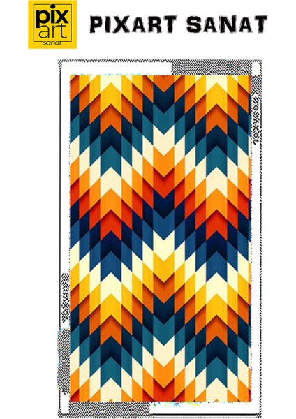 Renkli Desen 38 x 69 Elmas Mozaik Tablo fırsatları
