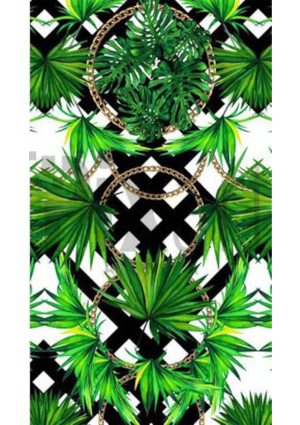 Hawaii Yaprak Zincir Desen 40 x 60 Elmas Mozaik Tablo