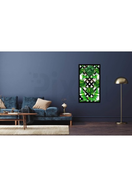 Hawaii Yaprak Zincir Desen 40 x 60 Elmas Mozaik Tablo modelleri