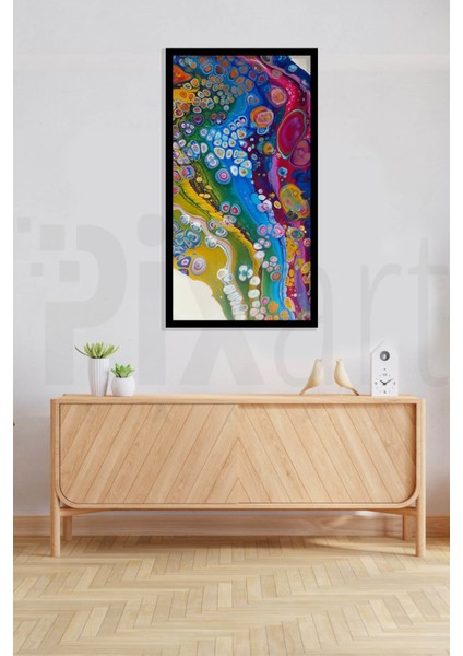 Ebru Desen 40 x 60 Elmas Mozaik Tablo modelleri